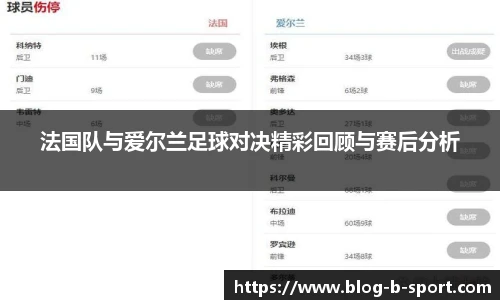 法国队与爱尔兰足球对决精彩回顾与赛后分析
